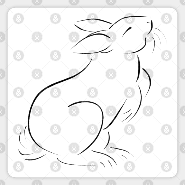 Rabbit Magnet by DeguArts